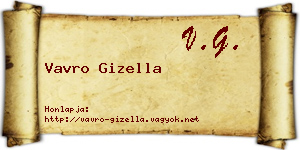 Vavro Gizella névjegykártya